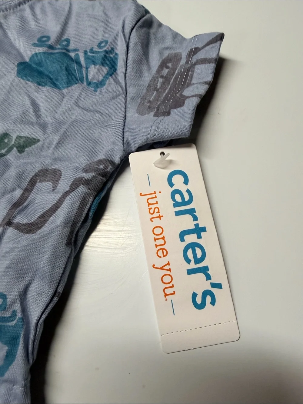 Kids Blue Construction Print Top & Green Pants Matching Set